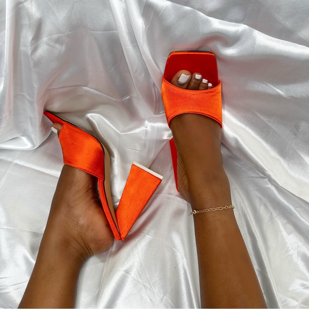Elegant Orange Women's Mules
